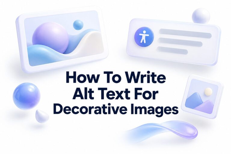 How to Write Alt Text for Decorative Images